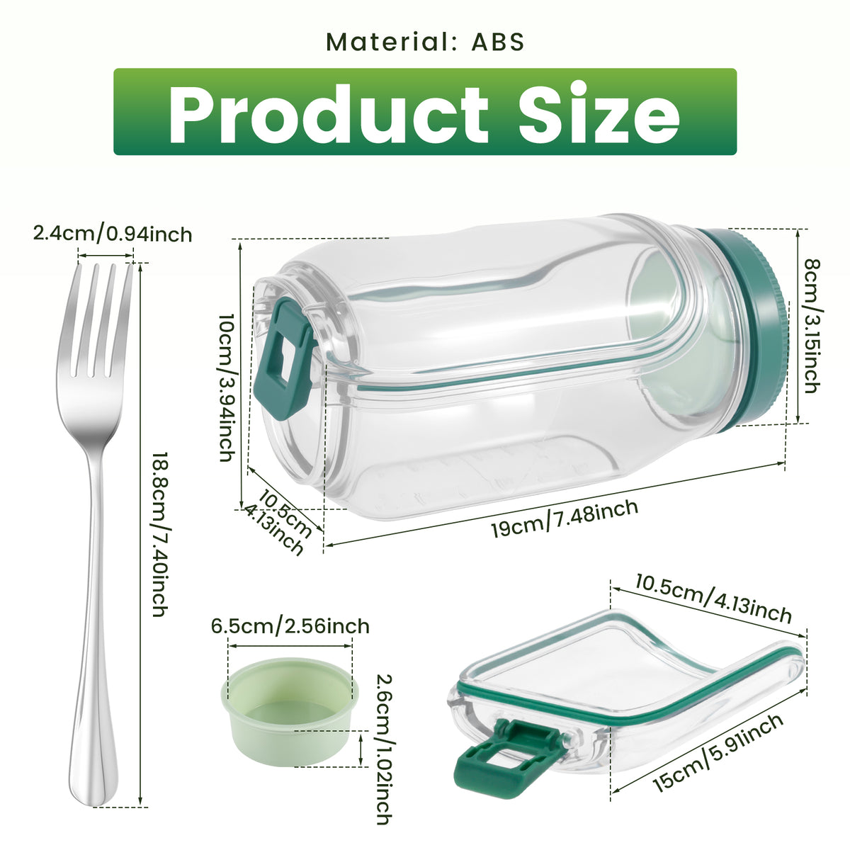 SaladSafe™ Salad Jar