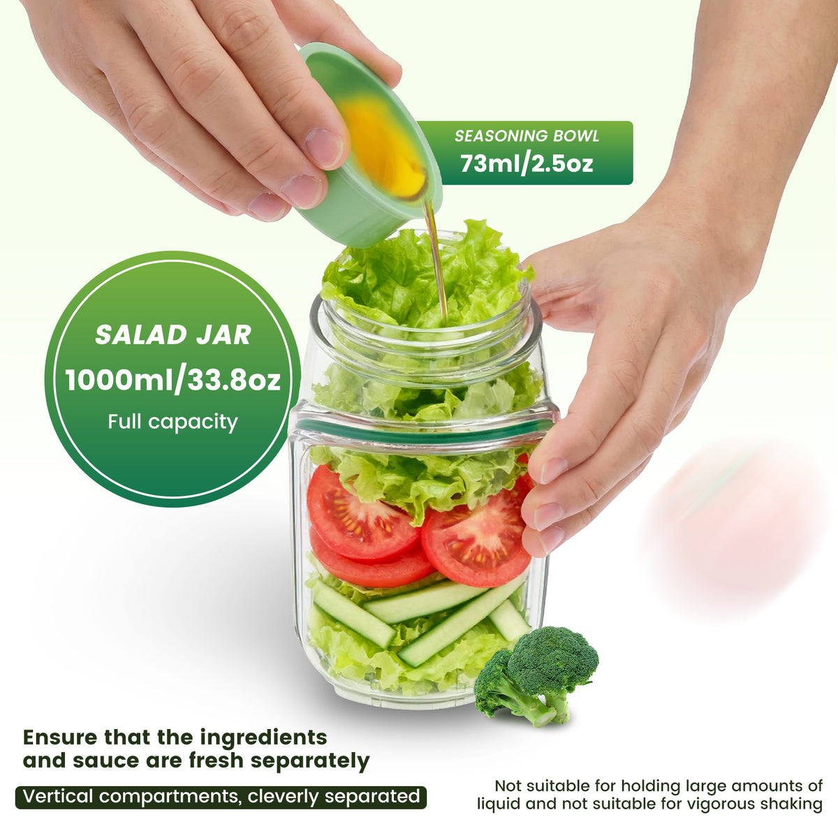 SaladSafe™ Salad Jar